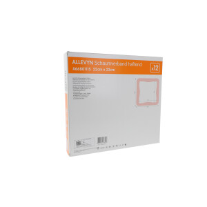 ALLEVYN Classic, haftender hydrozellulärer Schaumverband, 12 Stück  - 22x23cm