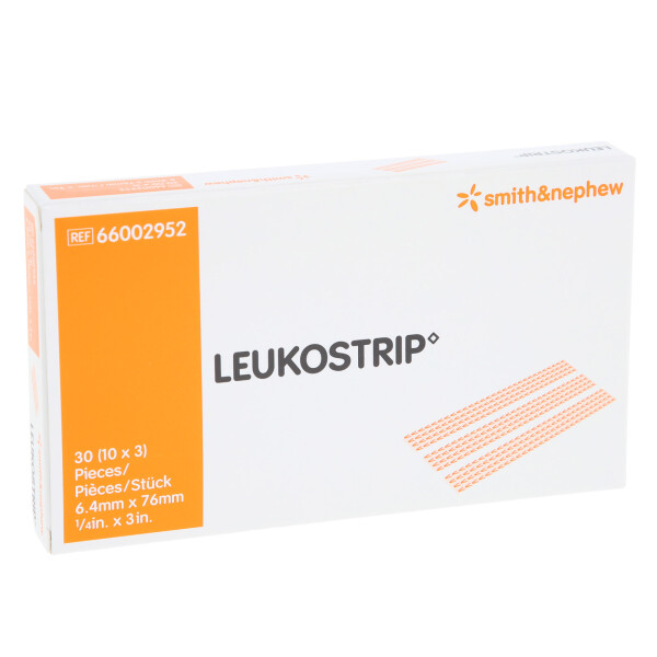 Leukostrip sterile Wundnahtstreifen 10x3 Stück - 76,0x6,4mm