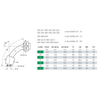 TRACOE twist Tracheostomiekanüle mit Cuff & subglottischer Absaugvorrichtung REF 306 - ab Größe 4