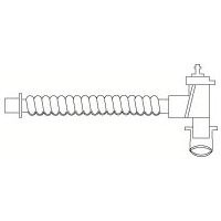 DAR PVC-Tubusverlängerung 10cm, 15M (22M+15F), rechtwinklig, Doppel-Drehkonnektor - 25 Stück