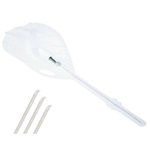 EasiCath Set Tiemann für Männer mit integriertem 700ml Beutel, 40cm, 20 Stück - ab CH 12