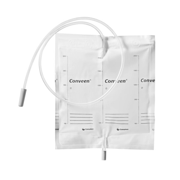 Conveen Basic Nachtbeutel, unsteril, 2.000ml, Schlauchlänge 100cm - 10 Stück