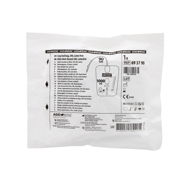 UROSID 24h Bein- & Bett-Urindrainagesystem 1.000ml Tag & Nacht I REF 693790 - Länge 90cm